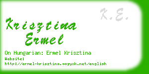 krisztina ermel business card